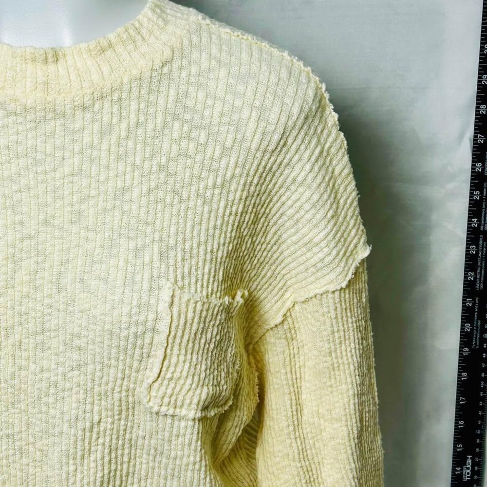 By Together + Collection*Cream Ribbed Mock Neck*Long Sleeve Sweater* Size M - Picture 4 of 10